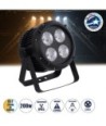 GloboStar® 51119 TYPHON Επαγγελματική Κεφαλή PAR DMX512 200W AC 220V-240V - SPOT - 15° OSRAM LED Αδιάβροχη IP65 - CCT Θερμό Λευκό 2700K - Φυσικό Λευκό 4500K - Ψυχρό Λευκό 6000K - Μαύρο - L23.2 x W22 x H33cm